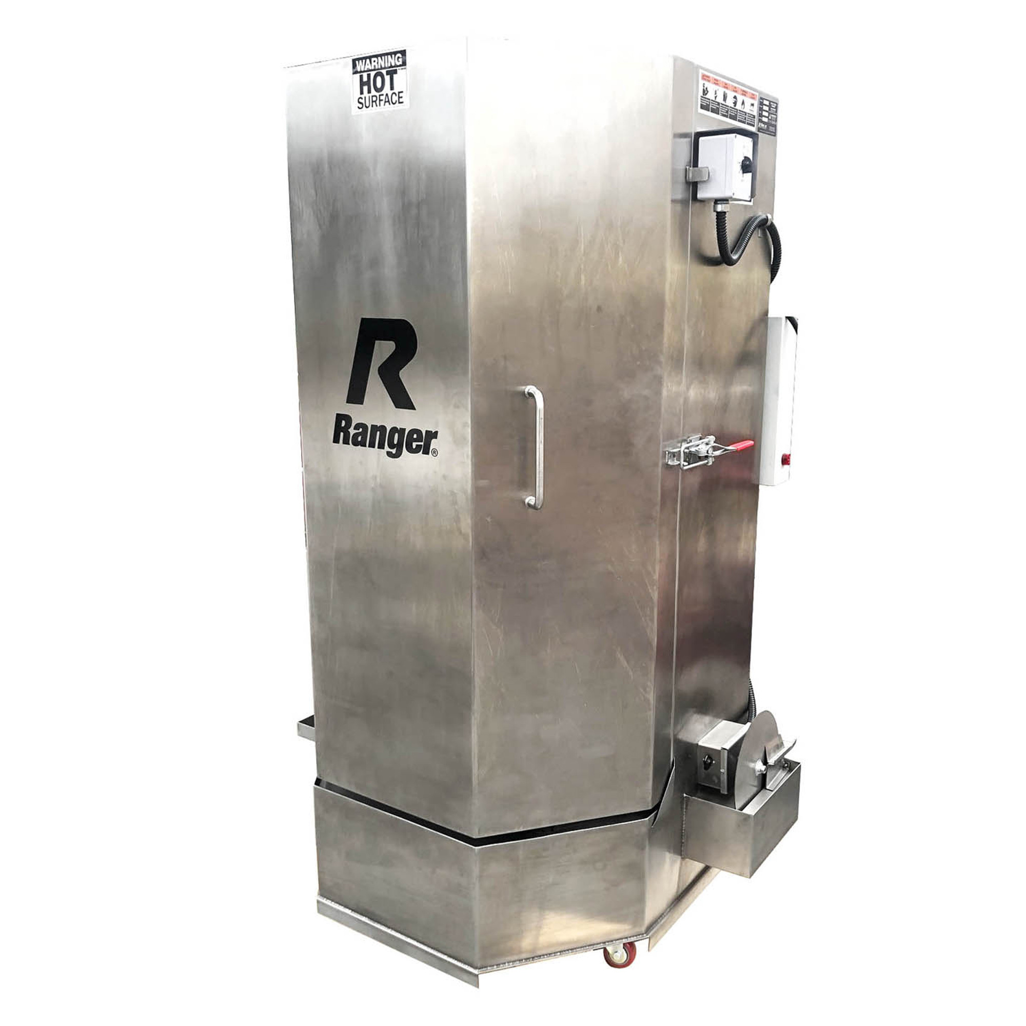 Ranger, Heavy-Duty Stainless-Steel Spray Wash Cabinet, Working Capacity 53 Gal, Flow 70 GPH, Cleaning Method High-Pressure Spray, Model# RS-750DS-601